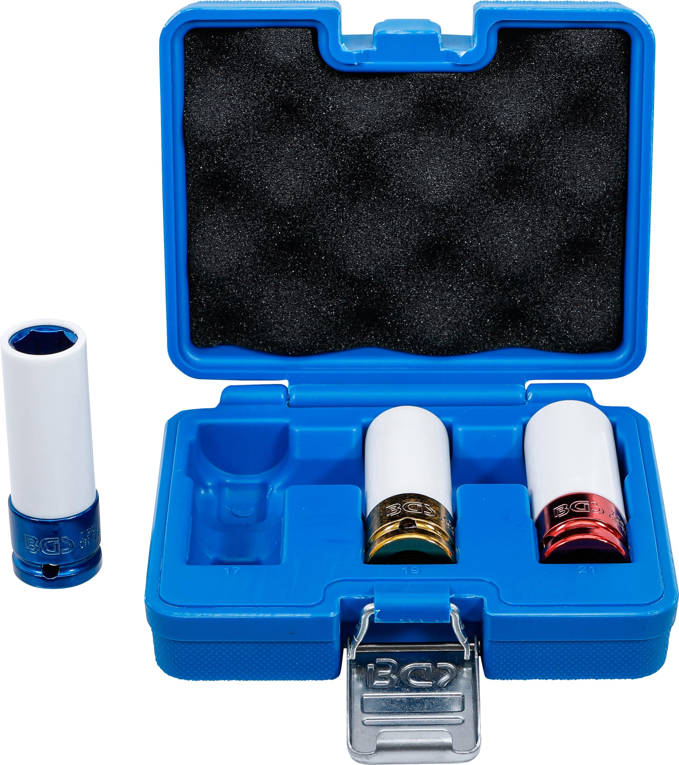 BGS 7200 | Jeu de douilles de puissance avec protection | 12,​5 mm (1/​2") | 17/​19 / 21 mm | 3 pièces