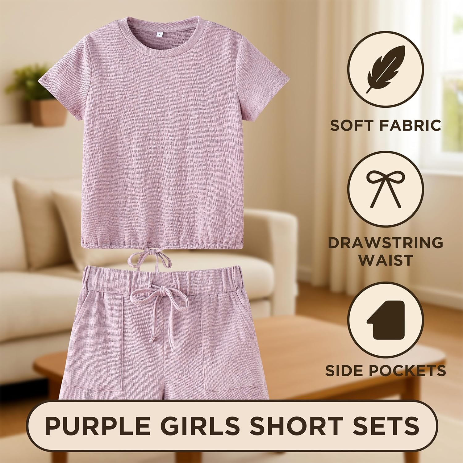 Girls 2 Piece Outfits Girl Summer Clothes Kids Sport T Shirts and Shorts girls' Clothing Sets 5-14 Years - Image 5