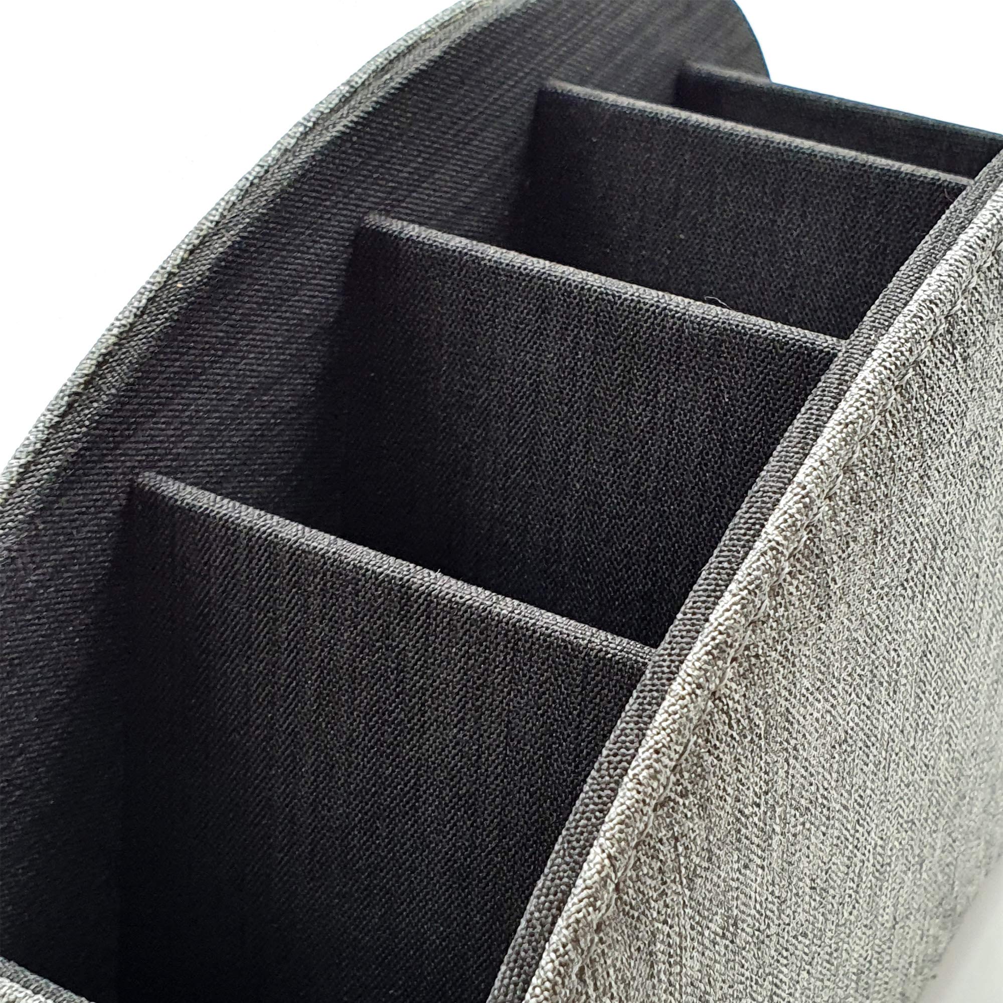 Fabric Grey Remote Control Holder Storage Caddy and Desk Organiser 5