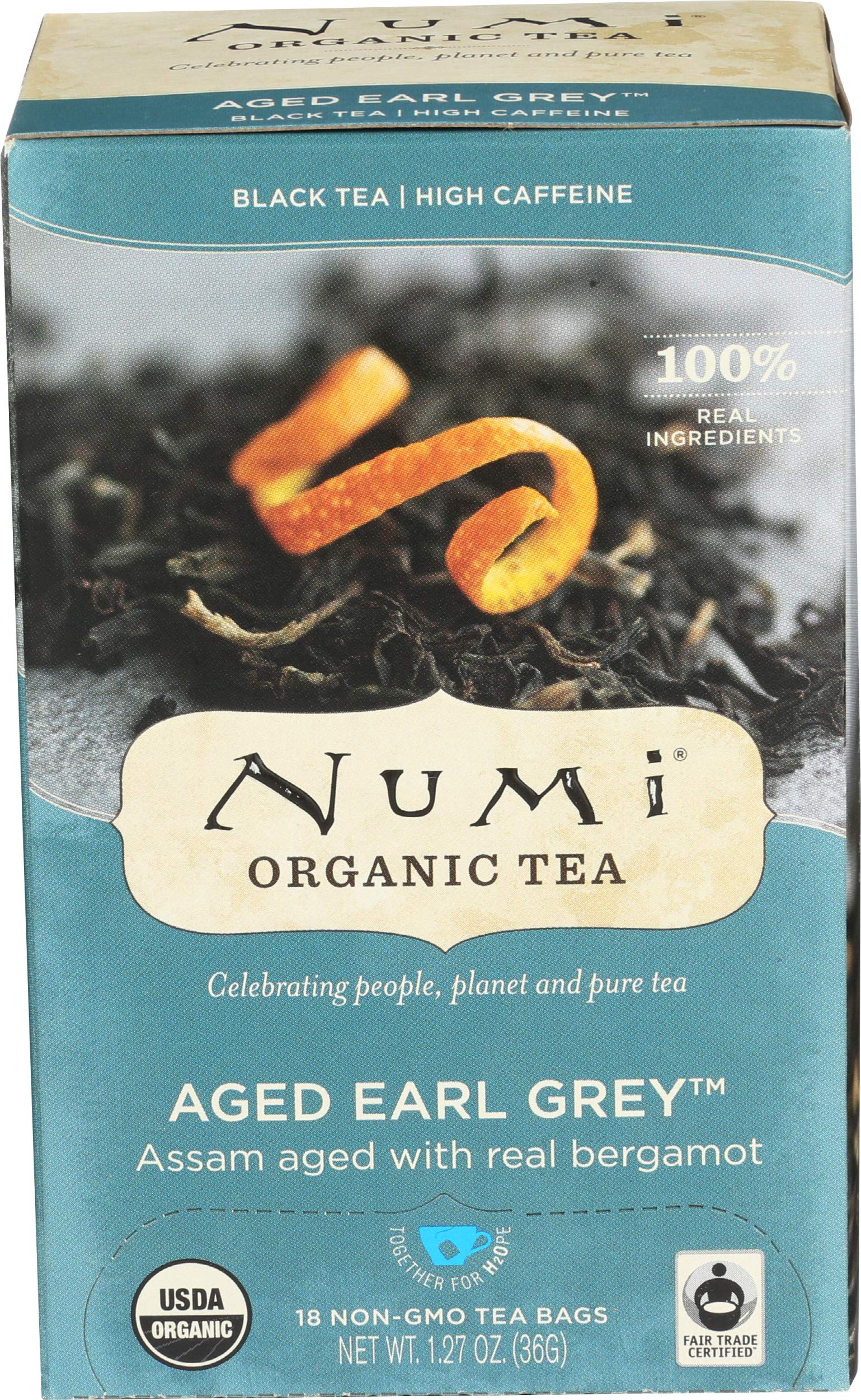 NumiAged Earl Grey Bergamot Black Tea - 18 Tea BagsUSDA Organic