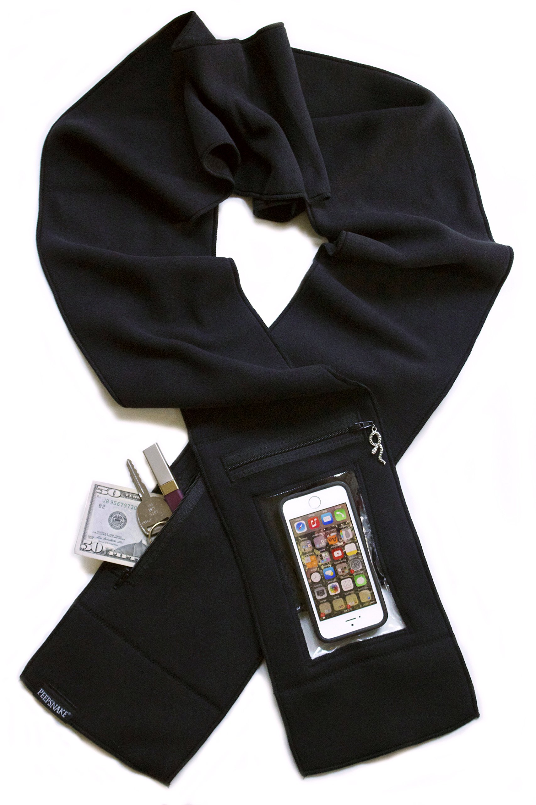 Peepsnake Smart Phone Scarf, Clear Touch Pocket, Back Camera Window, Xtra Pouch