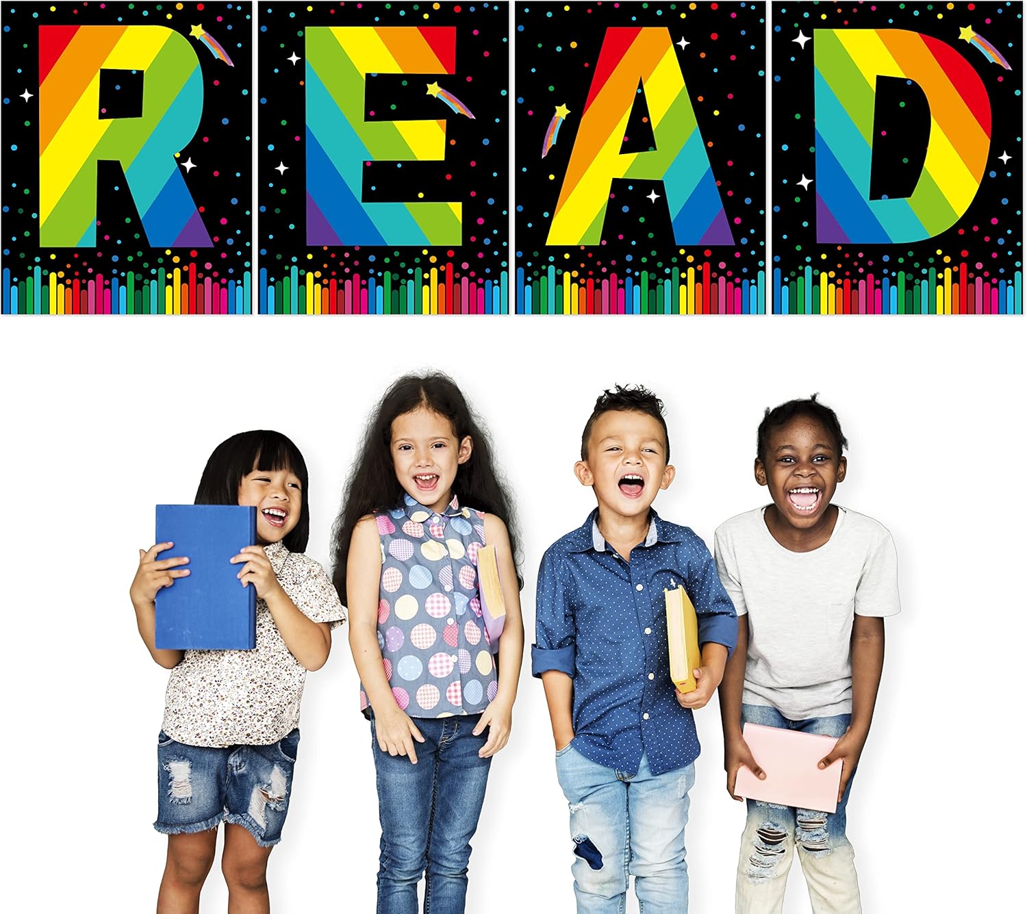 Amazon.com : Classroom Decoration, 4 PCS Read Single Letter Reading ...