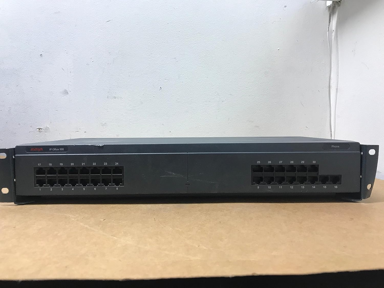 Front view of Avaya IP Office 500 EXP MOD Phone 30 Module with 30 RJ11 ports