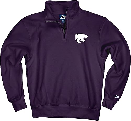 Miniatura 138 de Blue 84 Sudadera con cremallera de un cuarto para hombre de la NCAA Gris