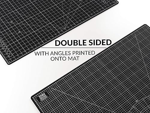 Miniatura 5 de XNM Creations Tapete de corte autocurativo de alta calidad, 24 x 36 pulgadas, A1, construcción de PVC de calidad de 3 capas, líneas de rejilla