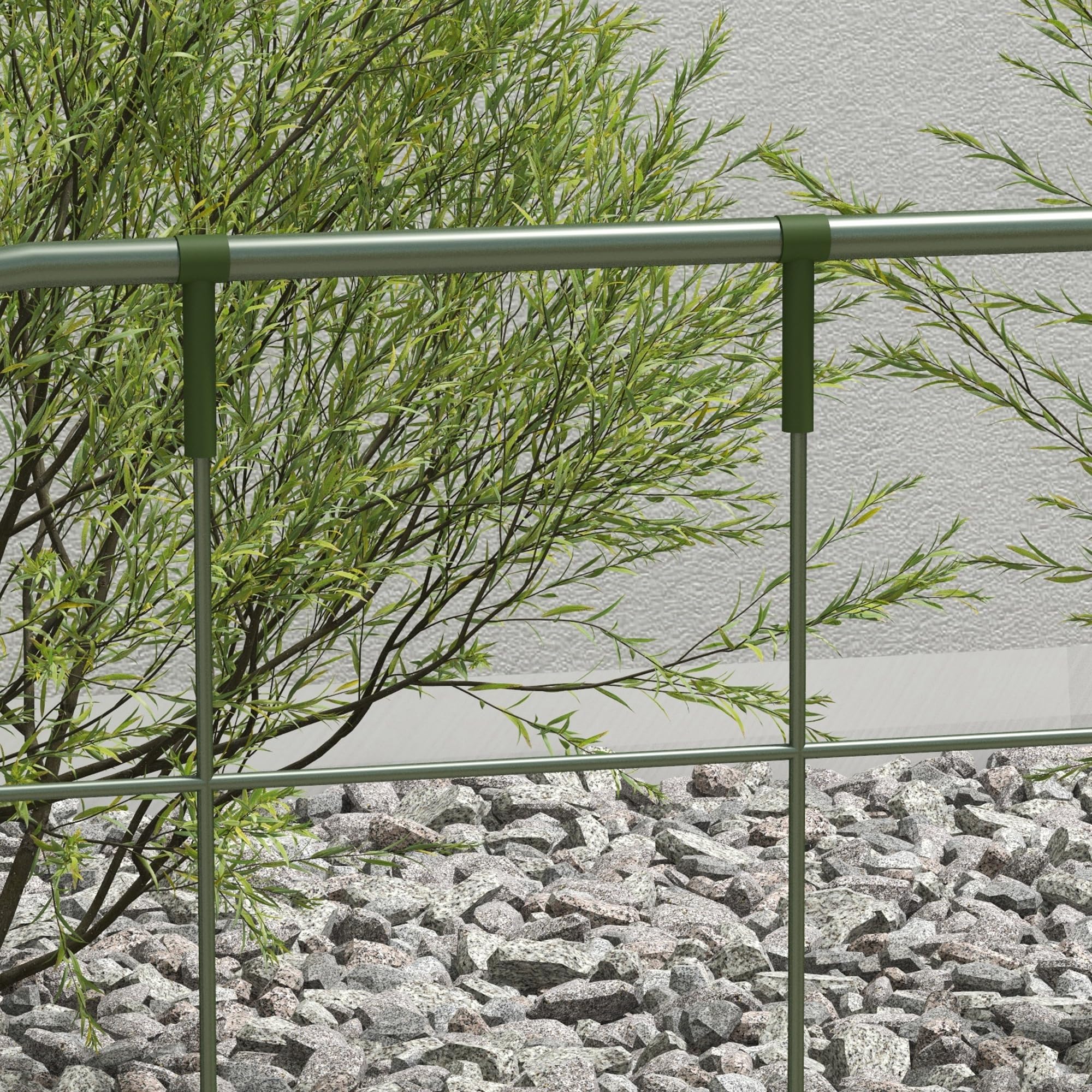 Outsunny Juego de 4 Enrejados de Jardín con Marco de Acero Soportes para Trepadoras para Verduras Frutas Flores Patio Terraza Decoración Exterior 40x90 cm Verde