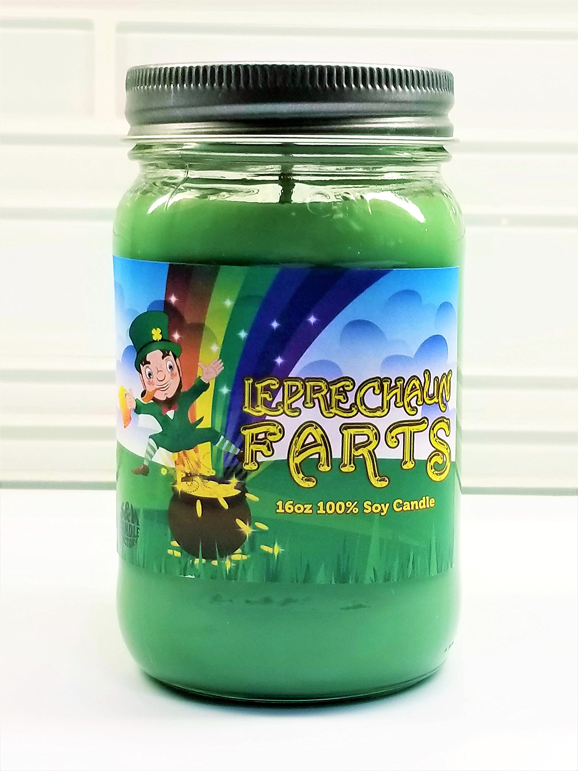 Clearance Priced ~ Leprechaun Farts ~ St. Patrick's Day Scented Candle Soy Wax Candle ~ Aromatherapy ~ Soy Candles Burn Cleaner ~ Made in USA ~ S&M Candle Factory