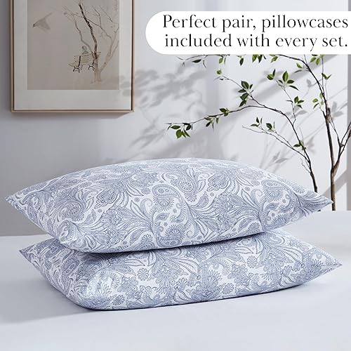 Miniatura 4 de Southshore Fine Living, Inc. Juego de sábanas de 4 piezas, sábanas California King de 14 pulgadas, bolsillo profundo, sábanas de cachemira azul y