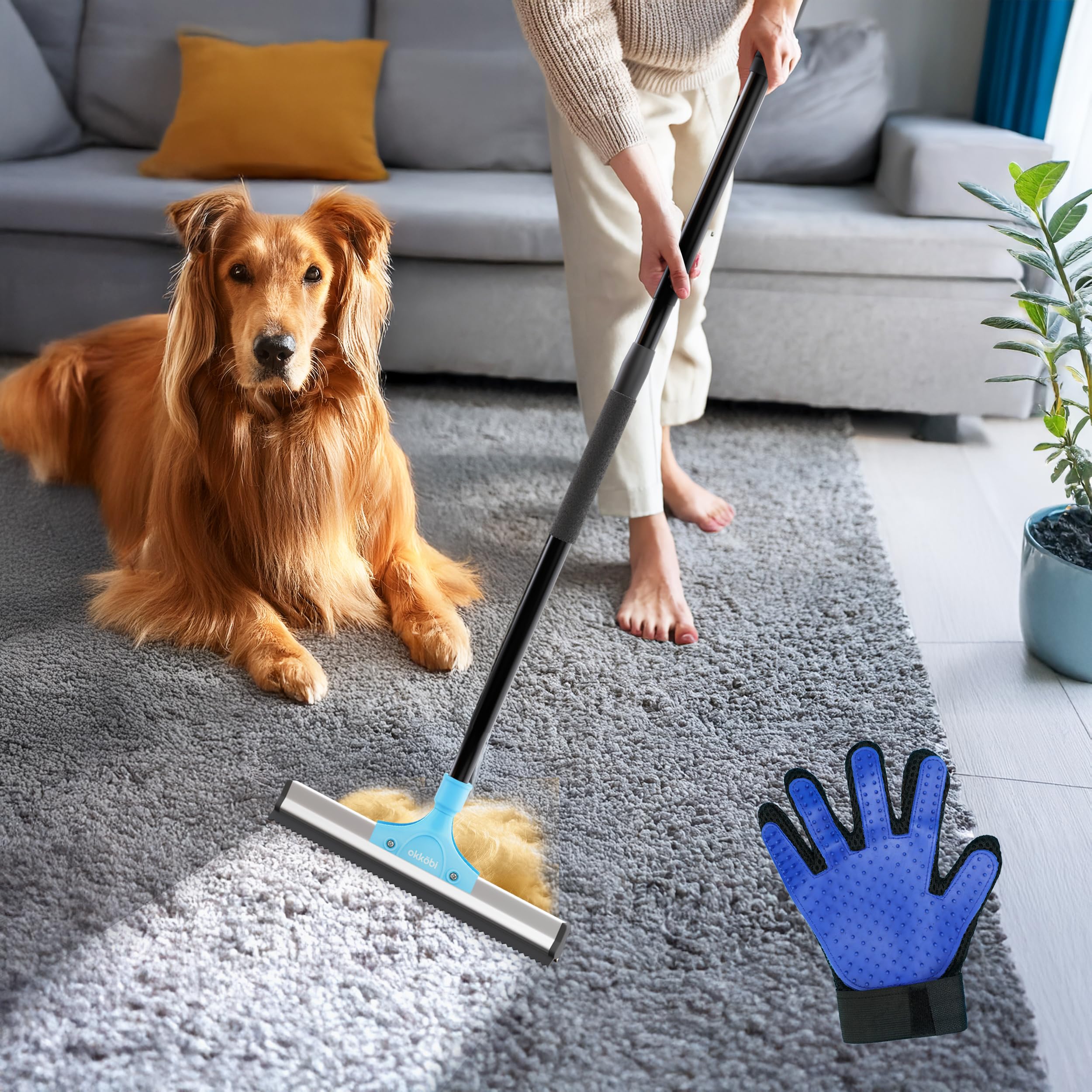 Amazon.com: OKKÖBI Carpet Rake for Pet Hair Removal – Carpet