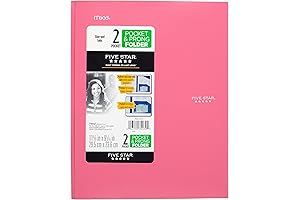 Five Star Plastic 2-Pocket Folders - Stay-Put