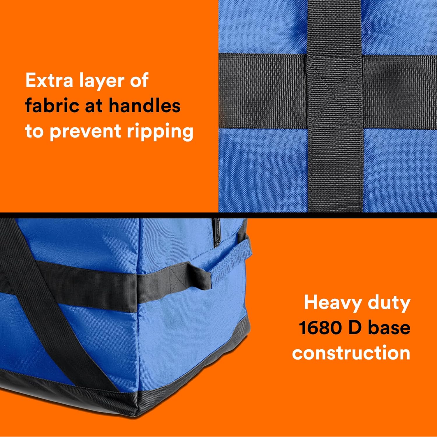 Fitdom 106L 45" Heavy Duty Extra Large Duffle with Upgrade Zipper, Durable & Water Resistant. Perfect as Camping Travel Storage Tent Storage Sports Equipment Bag For Coaches & More