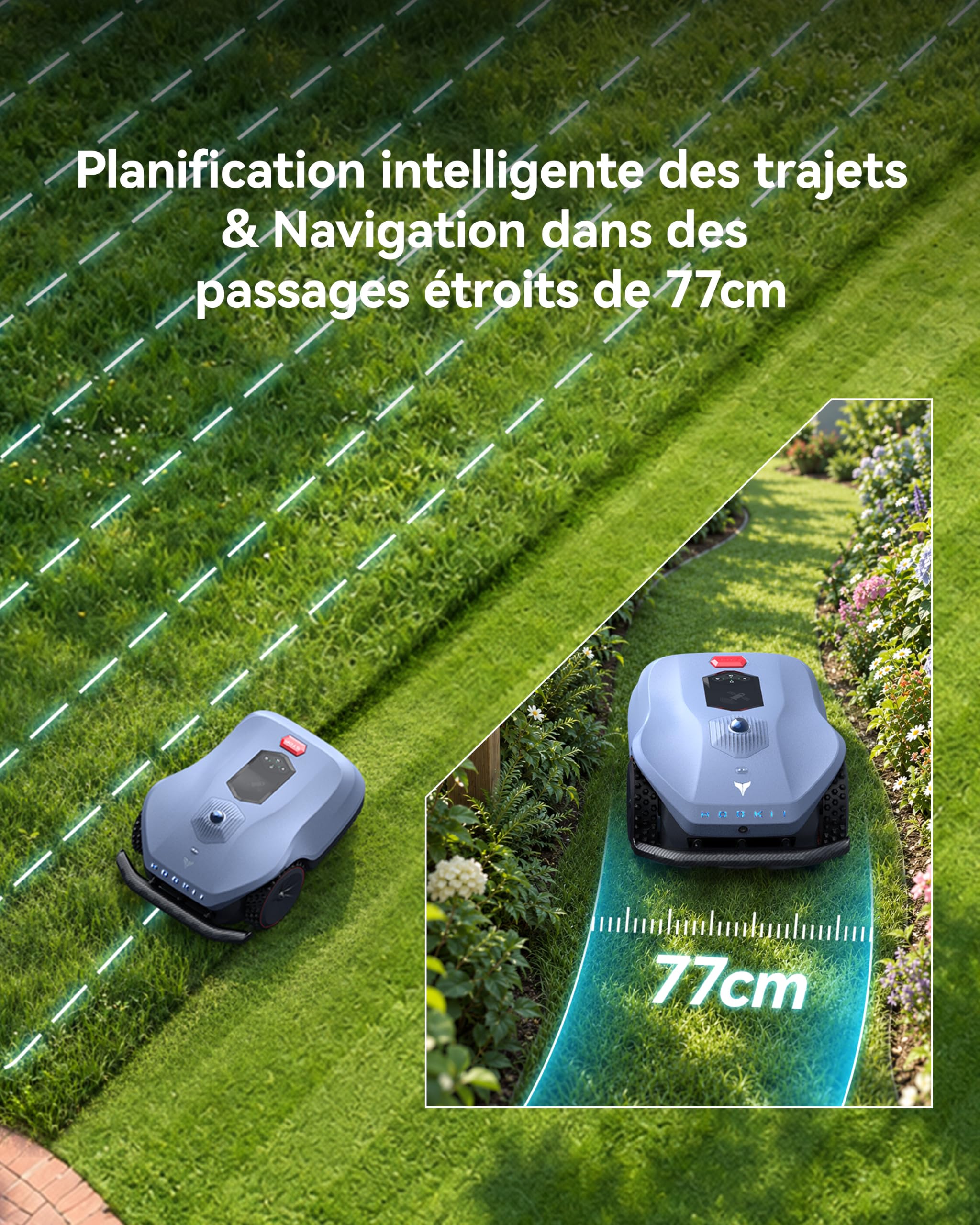 Neomow X SE Robot Tondeuse sans Câble Périphérique, LiDAR, 3,000 m²