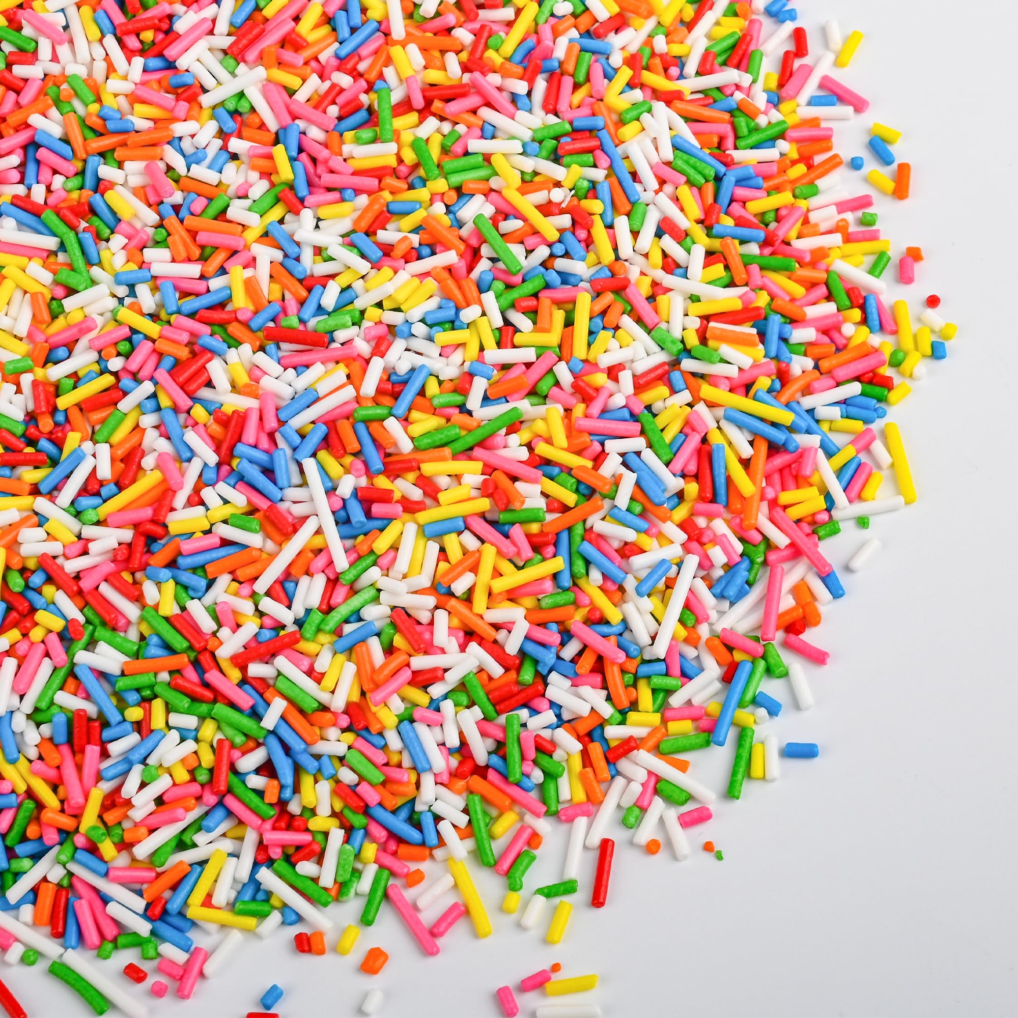 Bayep Jimmies Sprinkles for Cake Decorating Rainbow Sprinkles for Ice Cream, Cookies, Baking, Cupcake Topper Colorful Sugar Perfect for Birthday Party