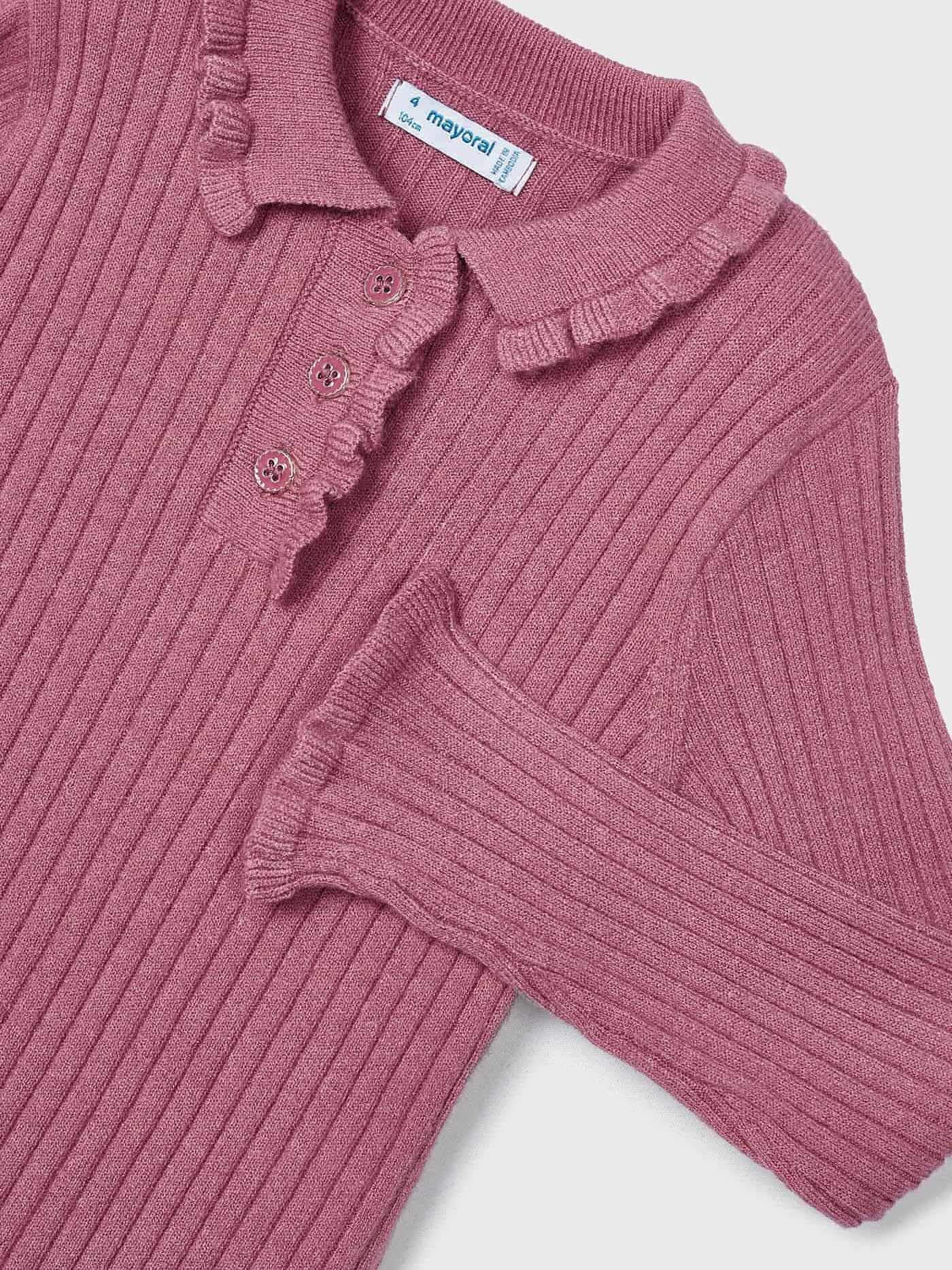 Mayoral Polo m/l Costine Tricot per Bambine e Ragazze Orchidea