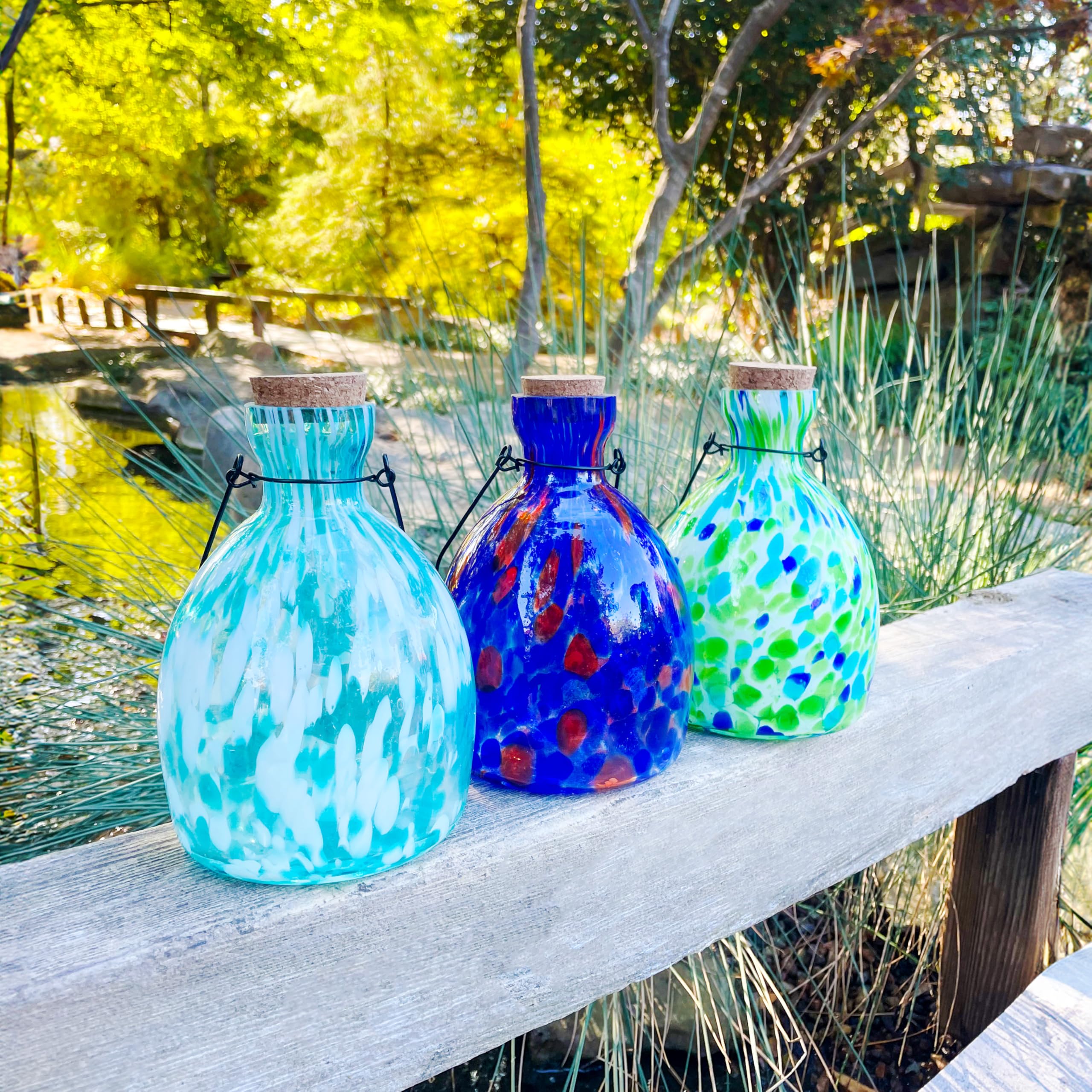 Amazon.com : Cobalt Blue Hanging Glass Wasp Trap : Patio, Lawn