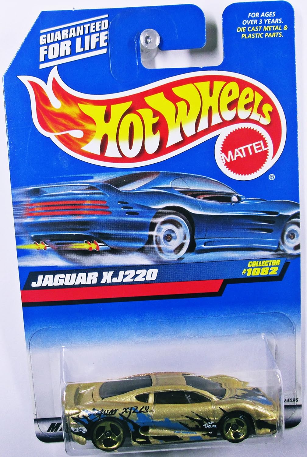 Mattel Hot Wheels 1999 1:64 Scale Gold Jaguar XJ220 Die Cast Car Collector #1082