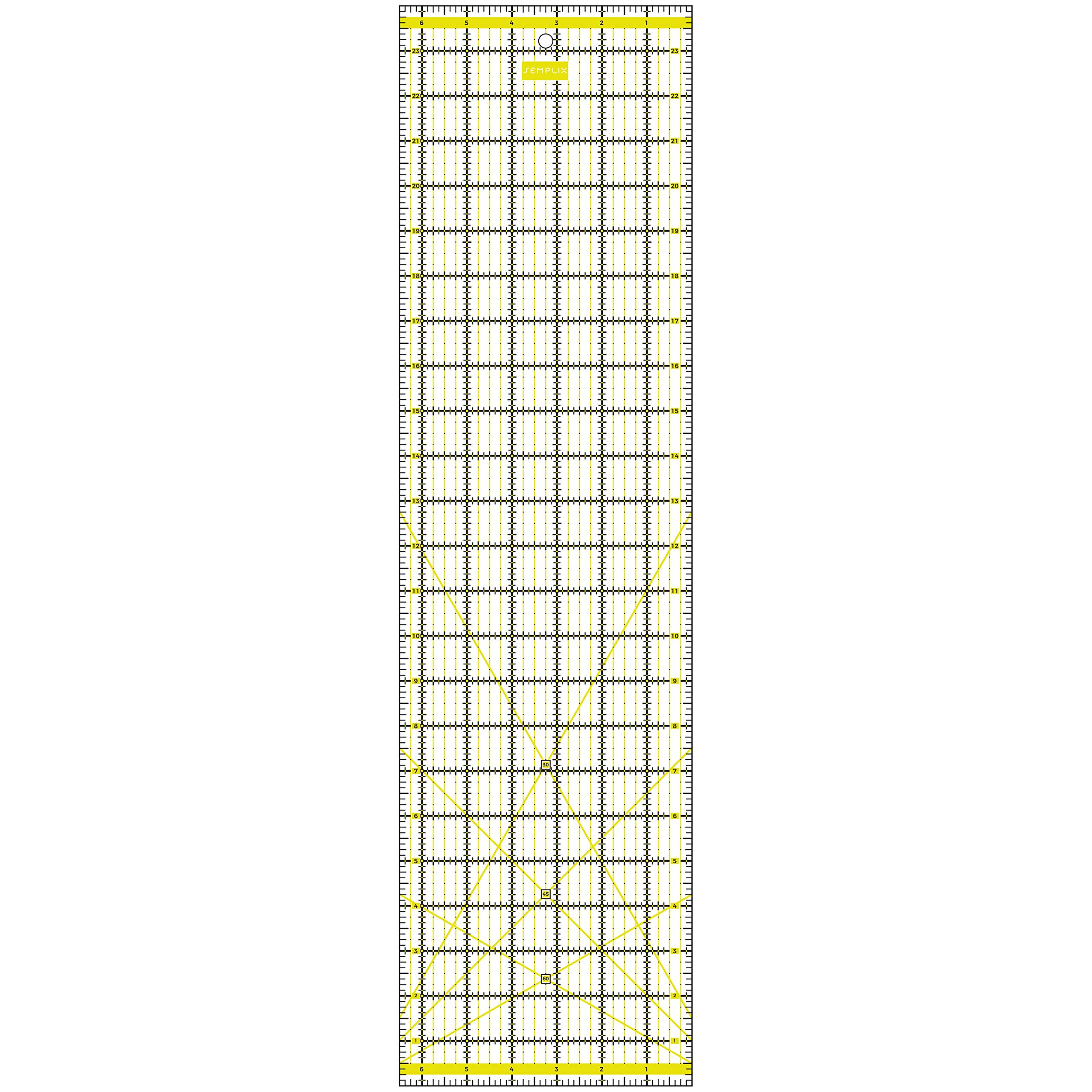 SEMPLIX Patchwork Lineal Set Inch (6x6 inch, 12x6 inch, 24x6,5 inch, 12,5x12,5 inch) (gelb)