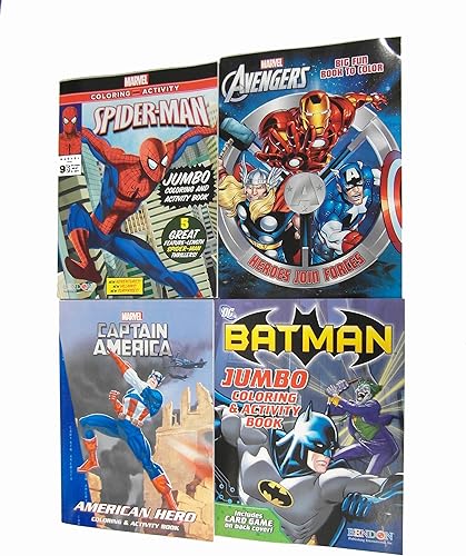 Set de regalo – Para niños de 3 años Marvel Dc Marvel Coloring and Activities Book Plus 1 Gratis Comic Book Vengadores 10 Capitán AméricaÂ 10