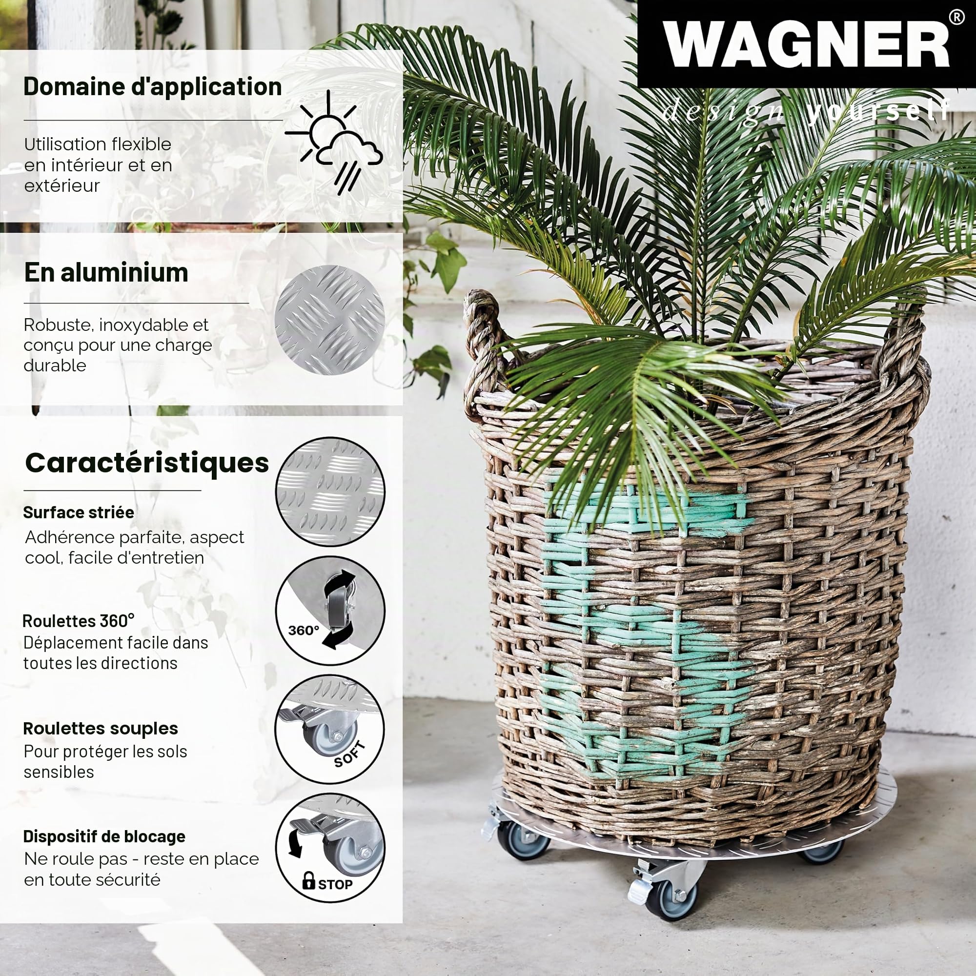 WAGNER Argenté 38 x 7,5 cm