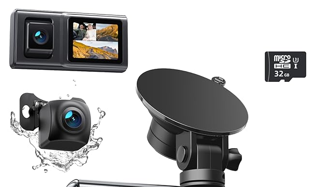カメラショップ MUM Amazon.com: iZEEKER 3 Channel Dash Cam Front and Rear Inside