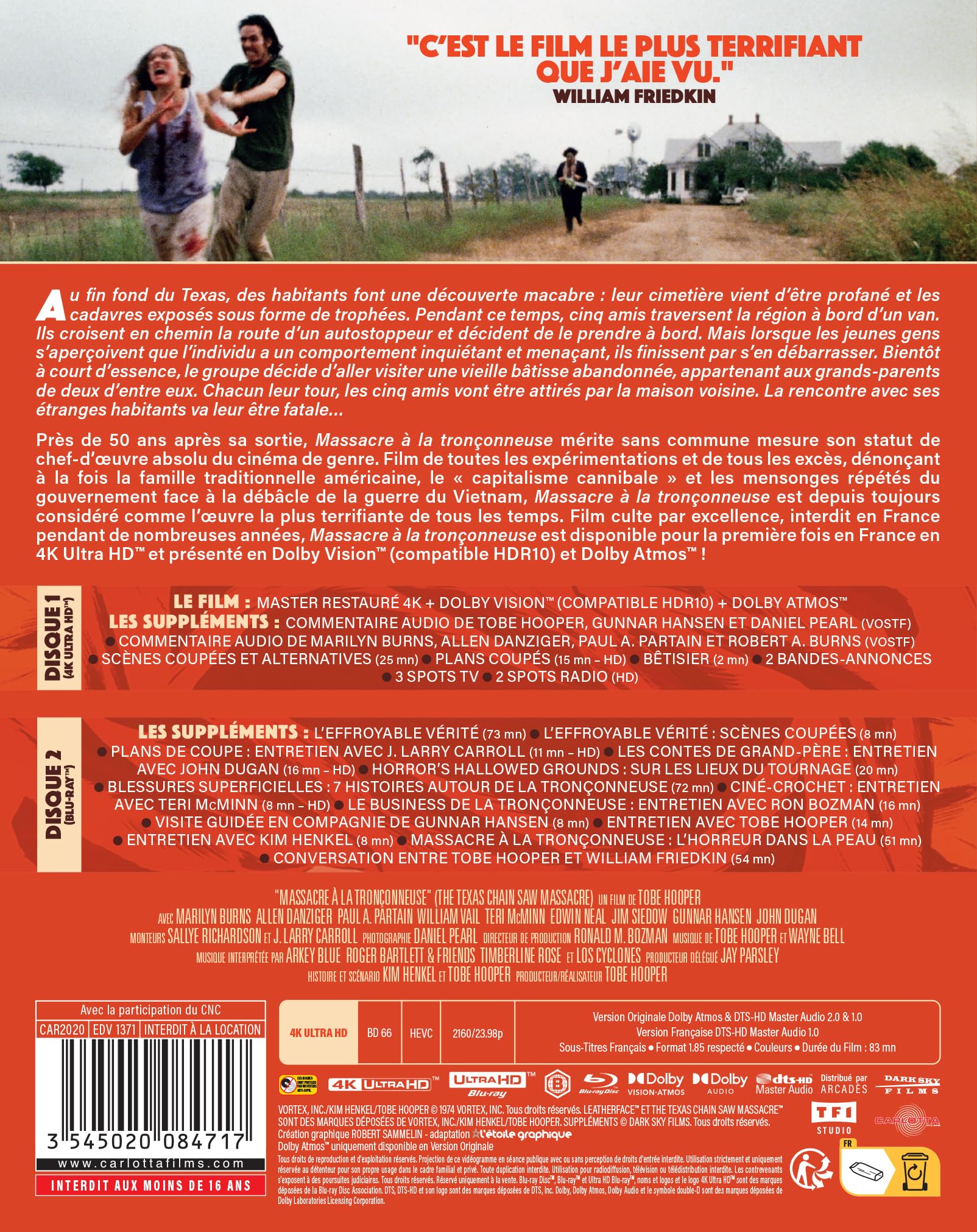MASSACRE A LA TRONCONNEUSE - UHD plus BLU-RAY [4K Ultra HD + Blu-ray bonus] [HD DVD]