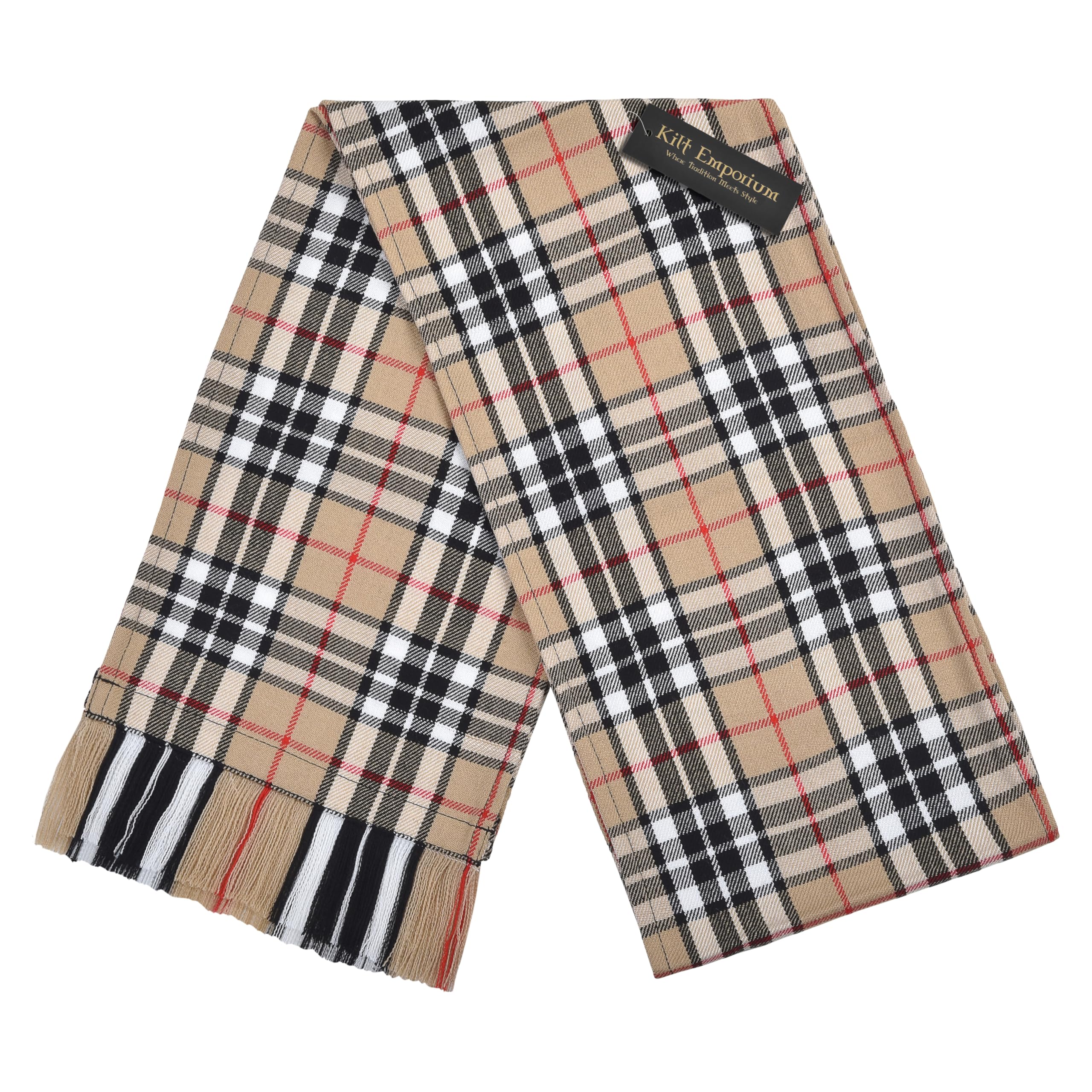 Kilt Emporium Women's Tartan Sash Scottish Highland Clan Sashes for Ladies - Full Size L90 x W10.5 - Premium Plaid (Campbell Thompson)