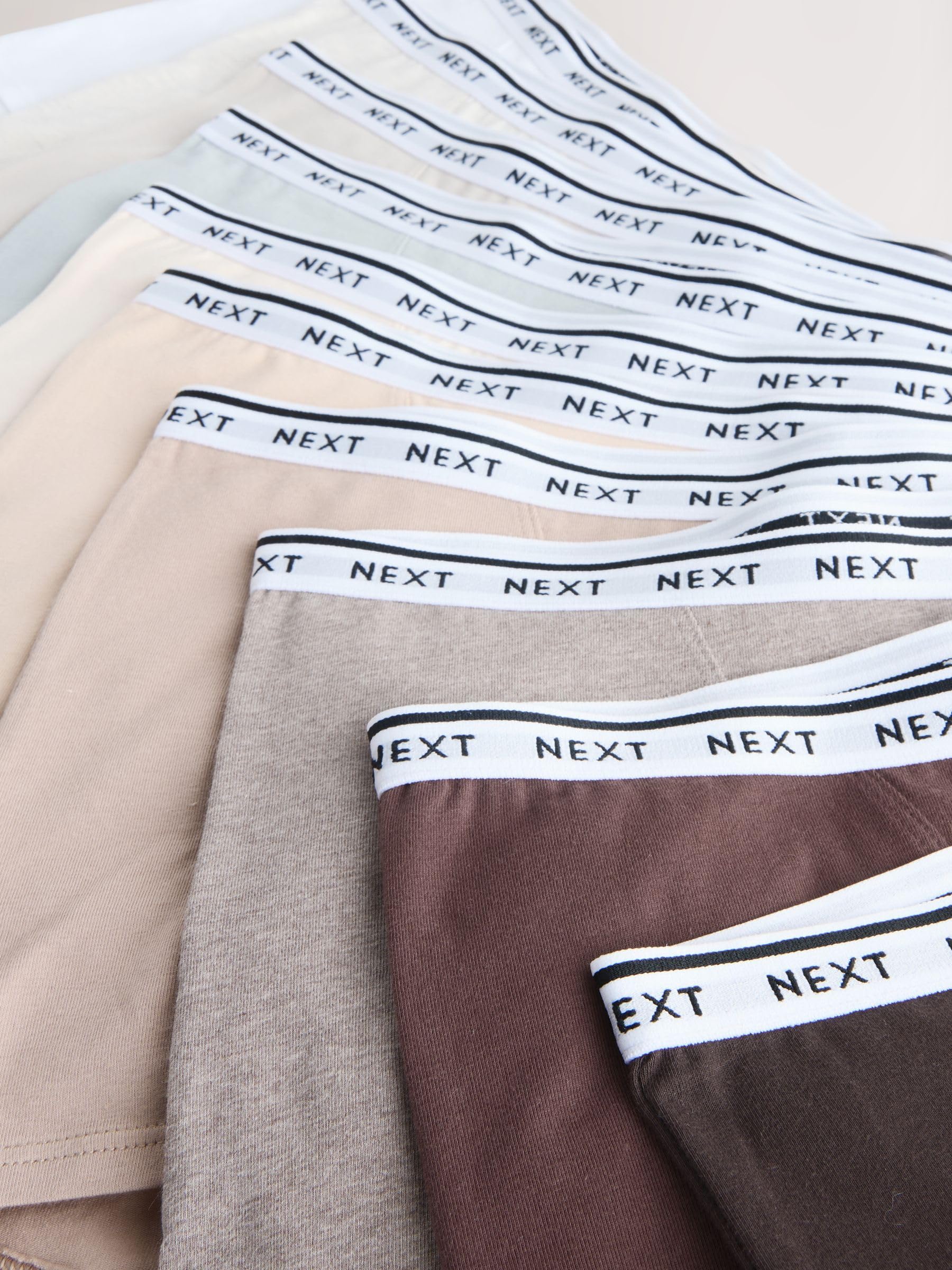 NEXT Mujeres Pack de 10 Braguitas Estilo Culotte de algodón con Logotipo