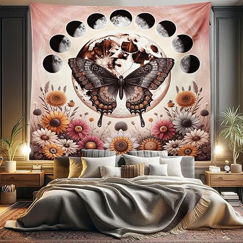 Miniatura 86 de Ambesonne Tapiz indie, estilo moderno de Memphis de los años ochenta, geométrico, abstracto, colorido, diseño de puntos, funky, para colgar en la