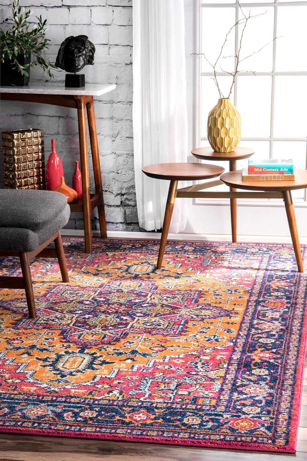 nuLOOM Vonda Fancy Persian Runner Rug, 2' 6" x 6', Purple