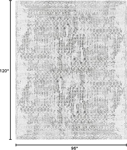 Vista 75 de StangH Alfombra para sala de estar, 5 x 7 pies, lavable, antideslizante, de lana sintética, alfombra de baño de pelo bajo, resistente, vintage
