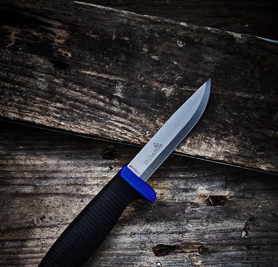 Hultafors Craftsman's knife RFR GH I All-purpose knife with non-slip Santoprene® handle and German high-grade stainless steel blade I Including holster and holder for working trousers I 380260