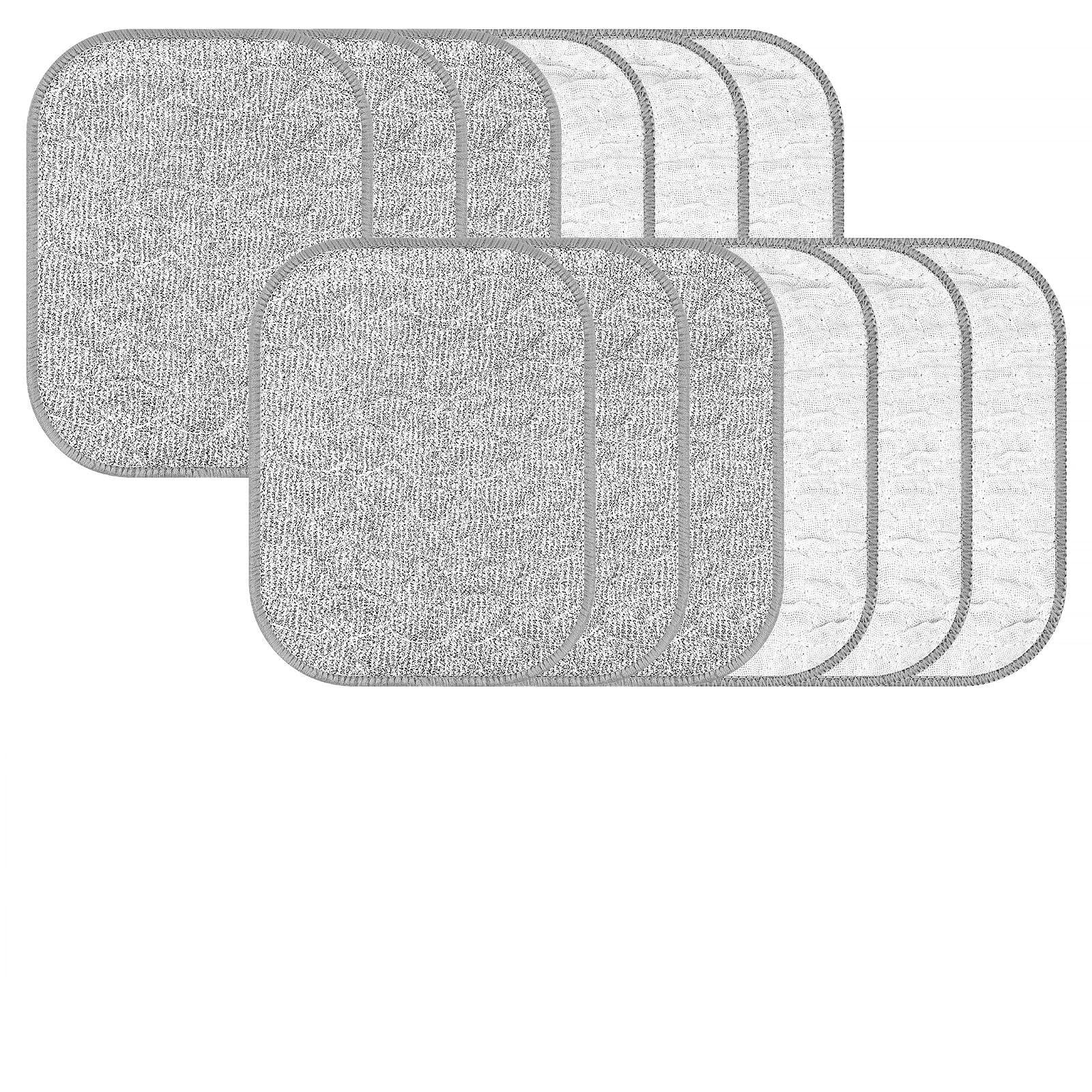 12 Stück Multifunktionale Draht Spültücher, Wiederverwendbare Doppelseitiges Reinigungstuch, Rund Spültücher Waschbar, Draht Geschirrtuch für Küche, Waschbecken, Töpfe