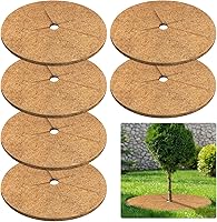 Vista 8 de Legigo 10 piezas Anillo de mantillo de fibra de coco Anillo protector de plantas para árboles, anillo de protección de árbol de coco natural de 9