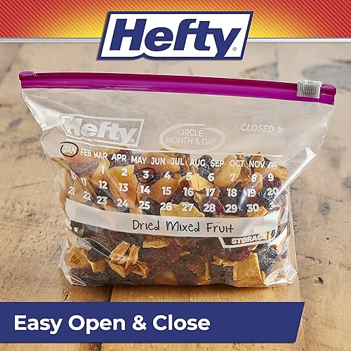Miniatura 7 de Hefty Slider - Bolsas de almacenamiento para calendario, tamaño de cuarto de galón, 40 unidades (paquete de 4), 160 en total
