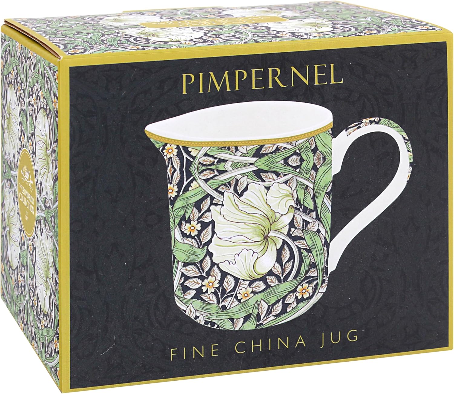 The Leonardo Collection William Morris Pimpernel Jug for Kitchen & Home | Ceramic Or Glass Jug for Multiple Use | Beautiful Cream Or Milk Jug Vase for Daily Use | Can Be Used As Water Jug Too