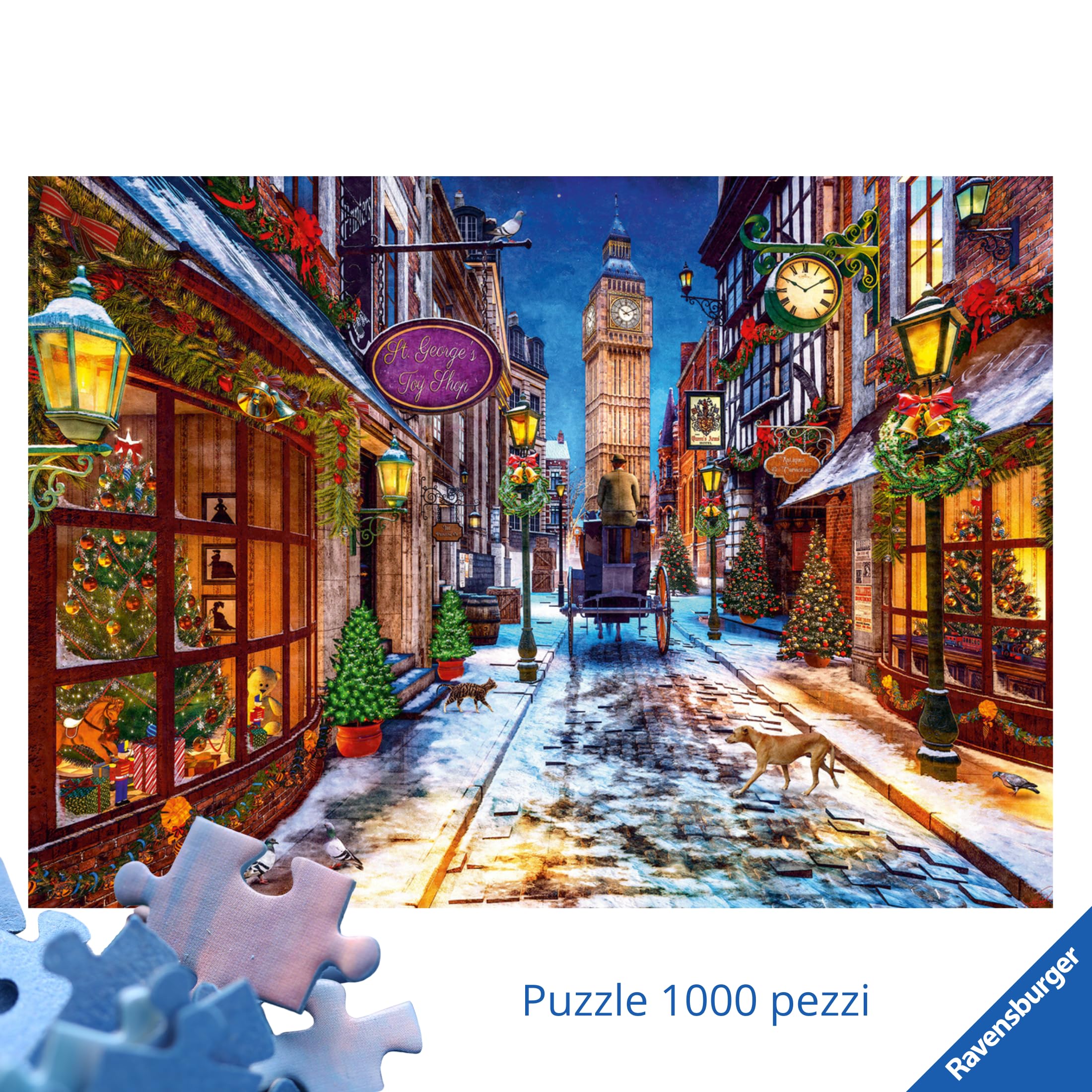 Ravensburger - Puzzle 1000 Pezzi Periodo Natalizio | Puzzle Adulti E Bambini Con Una Misura Di 70x50 Cm | Regalo Per Adulti E Bambini Da 14 Anni E Più | Puzzles Ravensburger