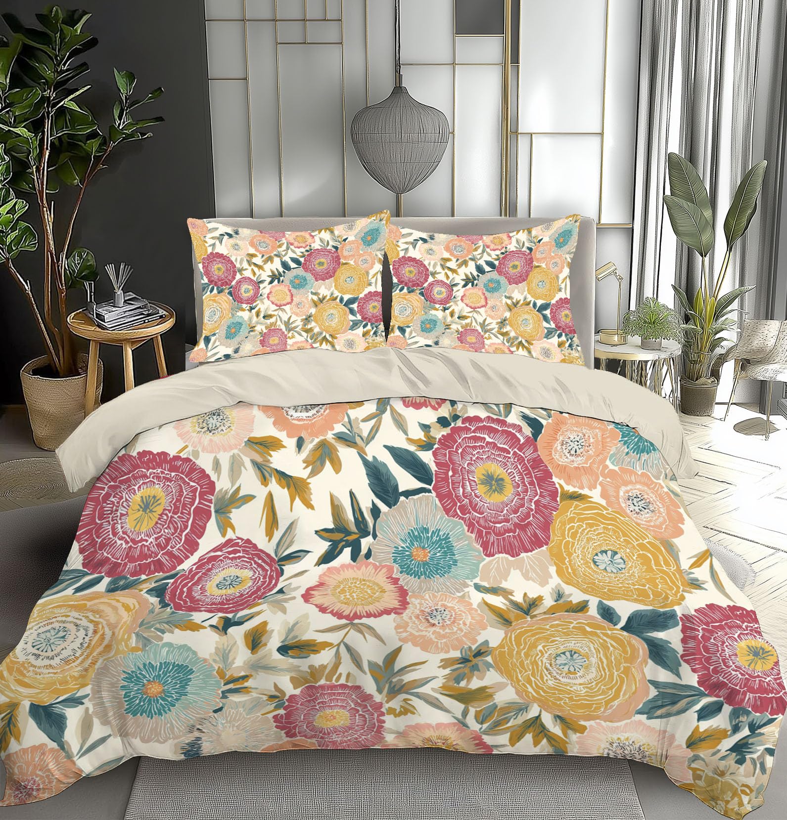 Housse de couette 220x240 fleurie pour sublimer votre chambre