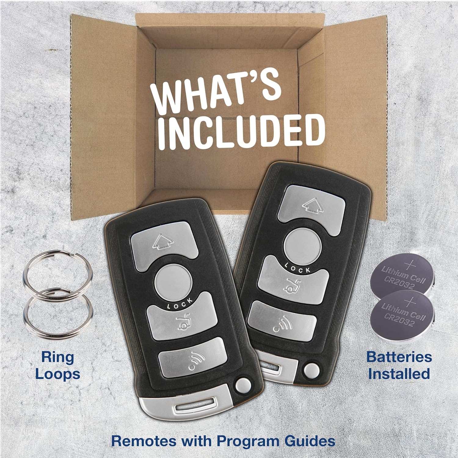 2X KeylessOption Key Fob Replacement for 2002 2003 2004 2005 2006 2007 2008 BMW 7 Series 745i 745Li 750i 750Li 760i 760Li Remote, 4-Button LX8766S, Locksmith Required