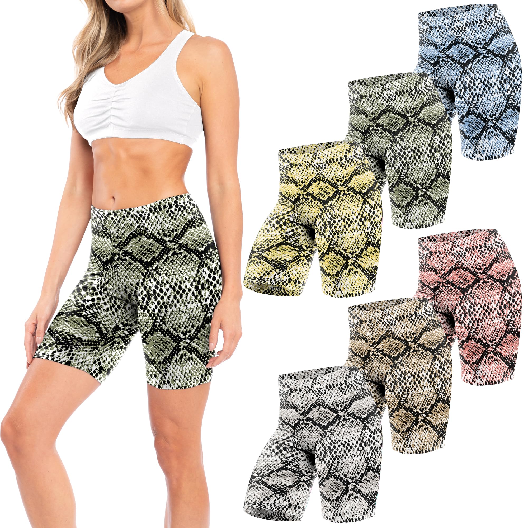 Sexy Basics Womens Ultra Soft Yoga Bike Short | Stretch Boxer Briefs | Multi Packs