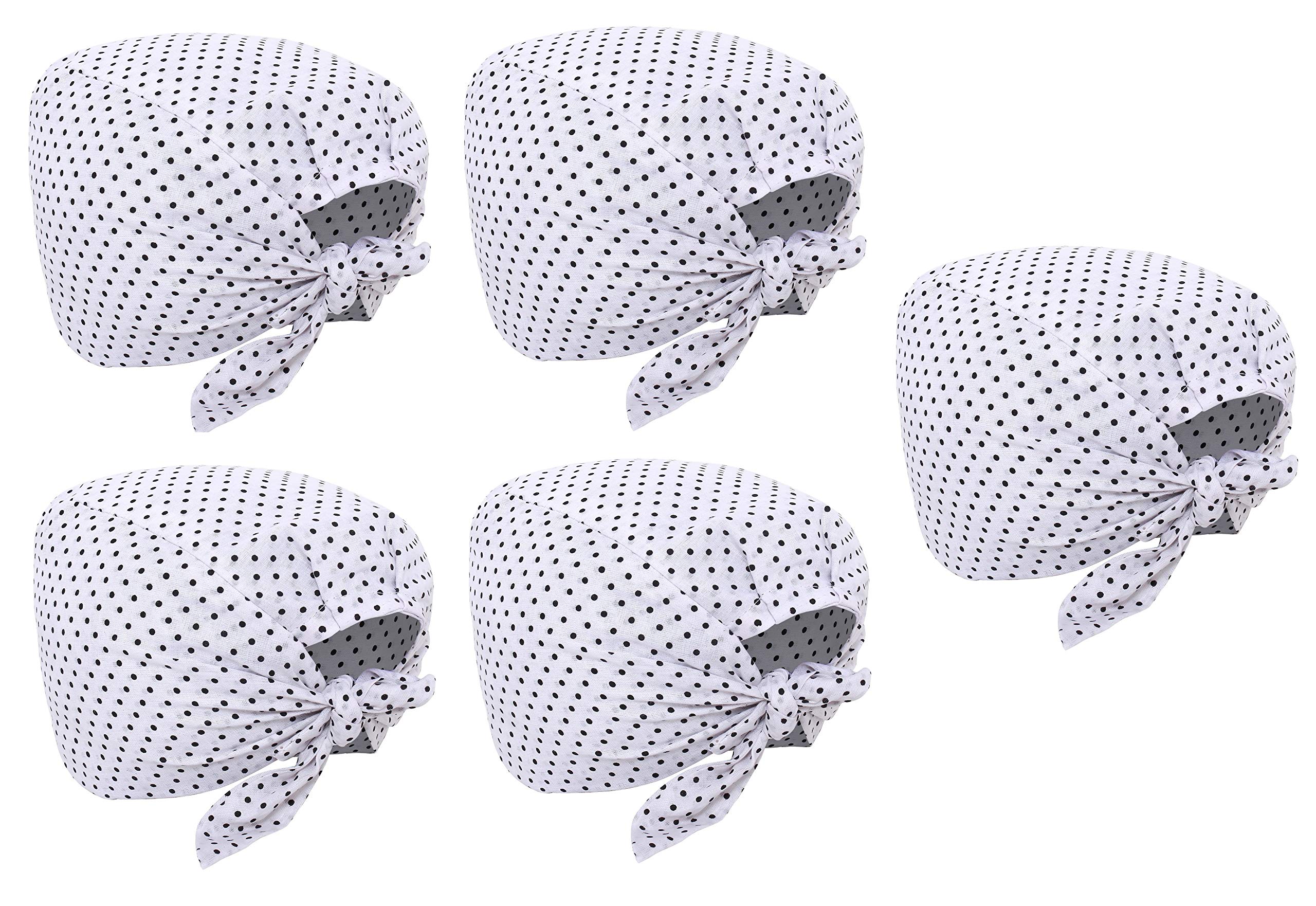 Zacharias Polka Dot Printed Anti Pollution Head Scarf/Bandana for Cycling/Biking Under Helmet (Pack of 5) (PPP-01_White_Free Size)-picture-30