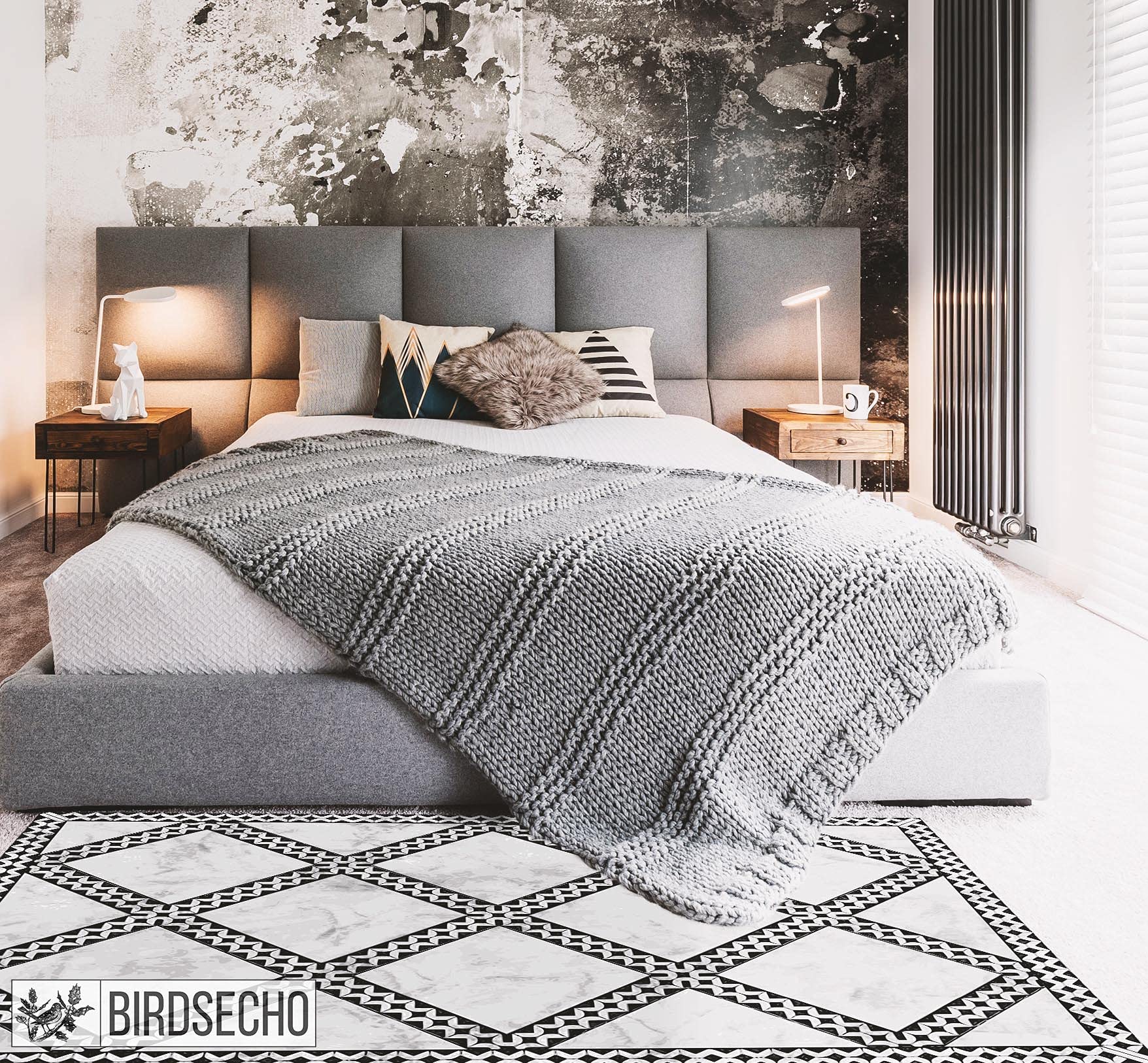 BirdsEcho Tapis en Vinyle PVC de Bain Couverture 70x105cm de Cuisine Tapis en LinoléumDe Salle à Manger - Marbre Roman