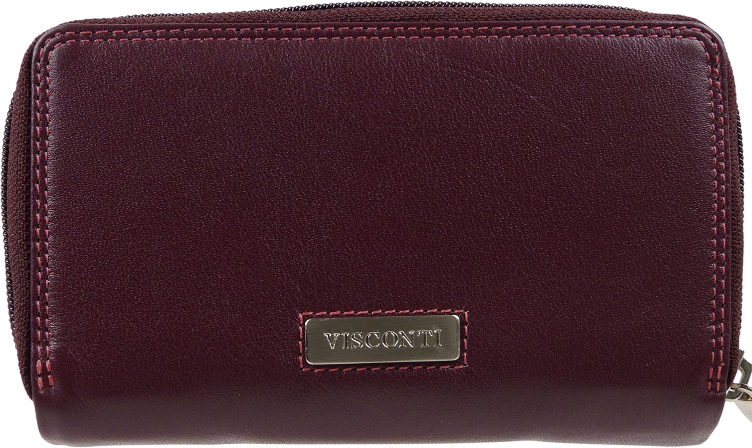 Visconti. Women's Visconti Soft Leather Purse Wallet Rio Collection Plum Boxed Onesize Plum/Fuschia