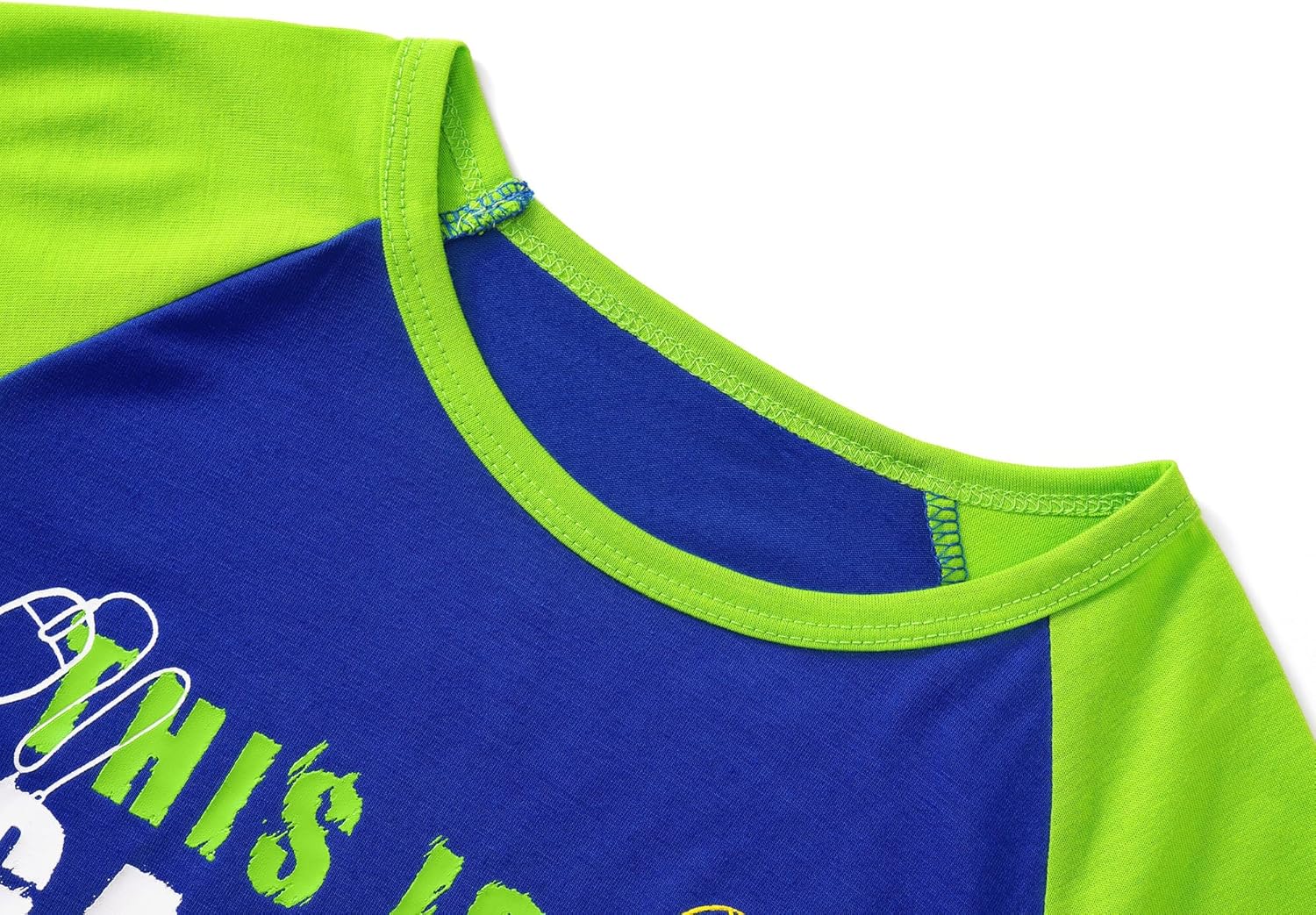 Topgal Boys Girls Pajamas Long Sleeve Sleepwear Trendy Navy Face Tie Dye Checkered 2-Piece PJs Set Comfy Big Kid Size 6-18 - Image 2