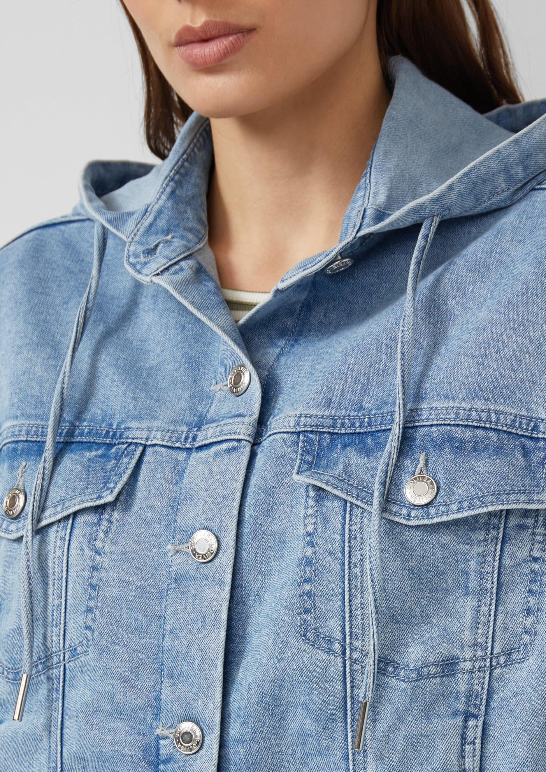 s.Oliver Denim-Jacke mit Kapuze im Relaxed Fit