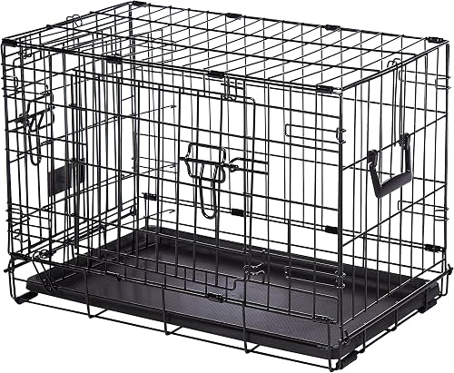 Midwest Gloves Contour Double Door Dog Crate 22x13x16 Black