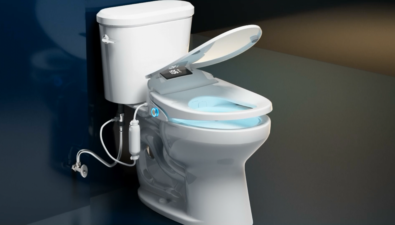 XCQQ Electric Bidet Toilet Seat with Remote, Heated Toilet Seat