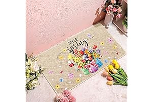 Zhanmai Floral Doormat, Premium Spring Front Door Rug