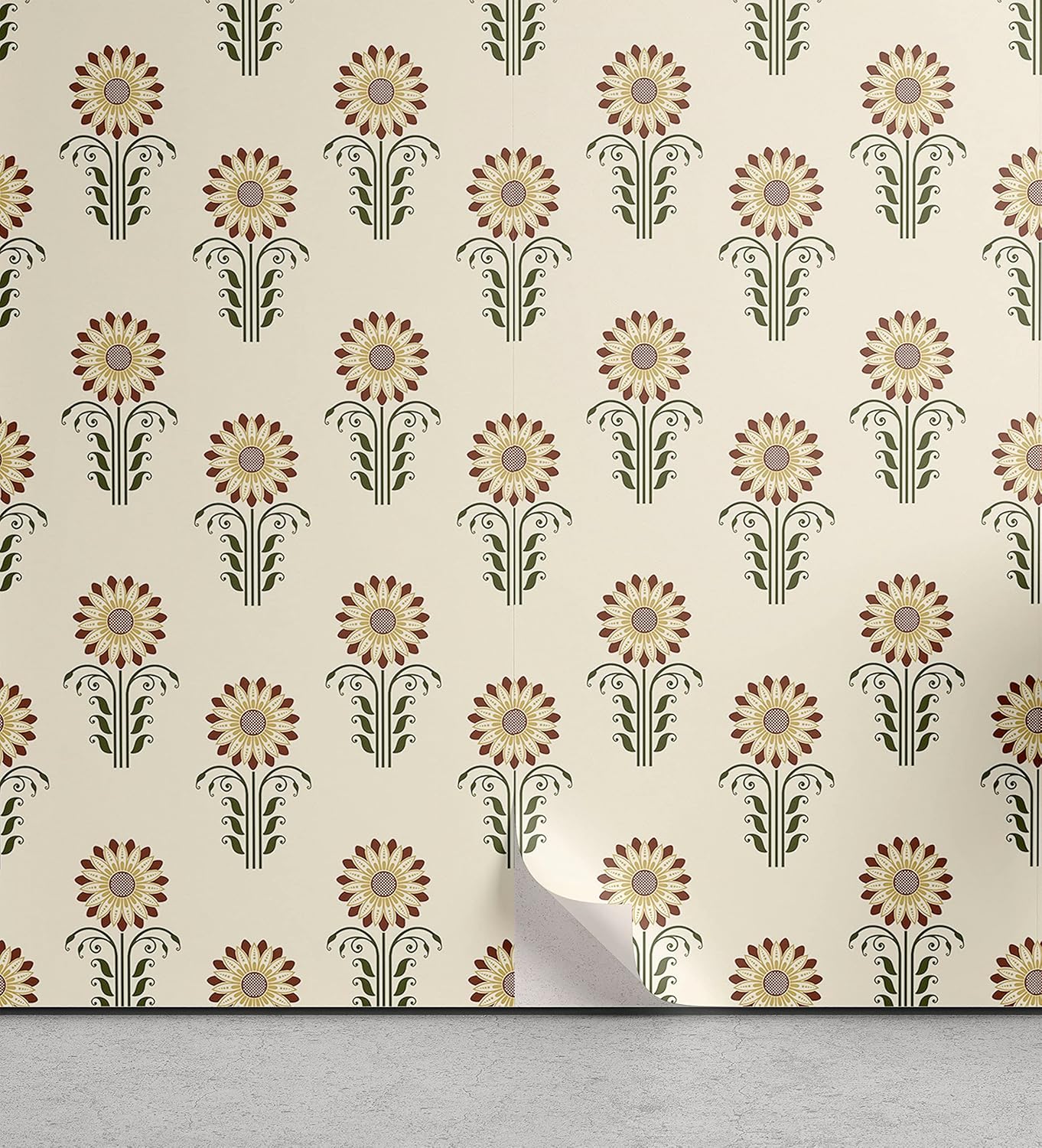 Lunarable Grey and White Peel & Stick Wallpaper for Home, Traditional Moroccan Trellis Pattern with a Modern Look Ornate Tilework, Self-Adhesive Living Room Kitchen Accent, 13" x 100", Grey White