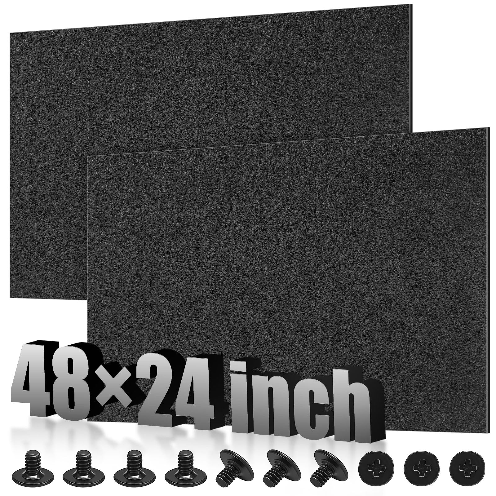 Black ABS Plastic Sheets - 2 Pack 48" x 24" -1 Black ABS Plastic Sheets - 2 Pack 48" x 24" -1