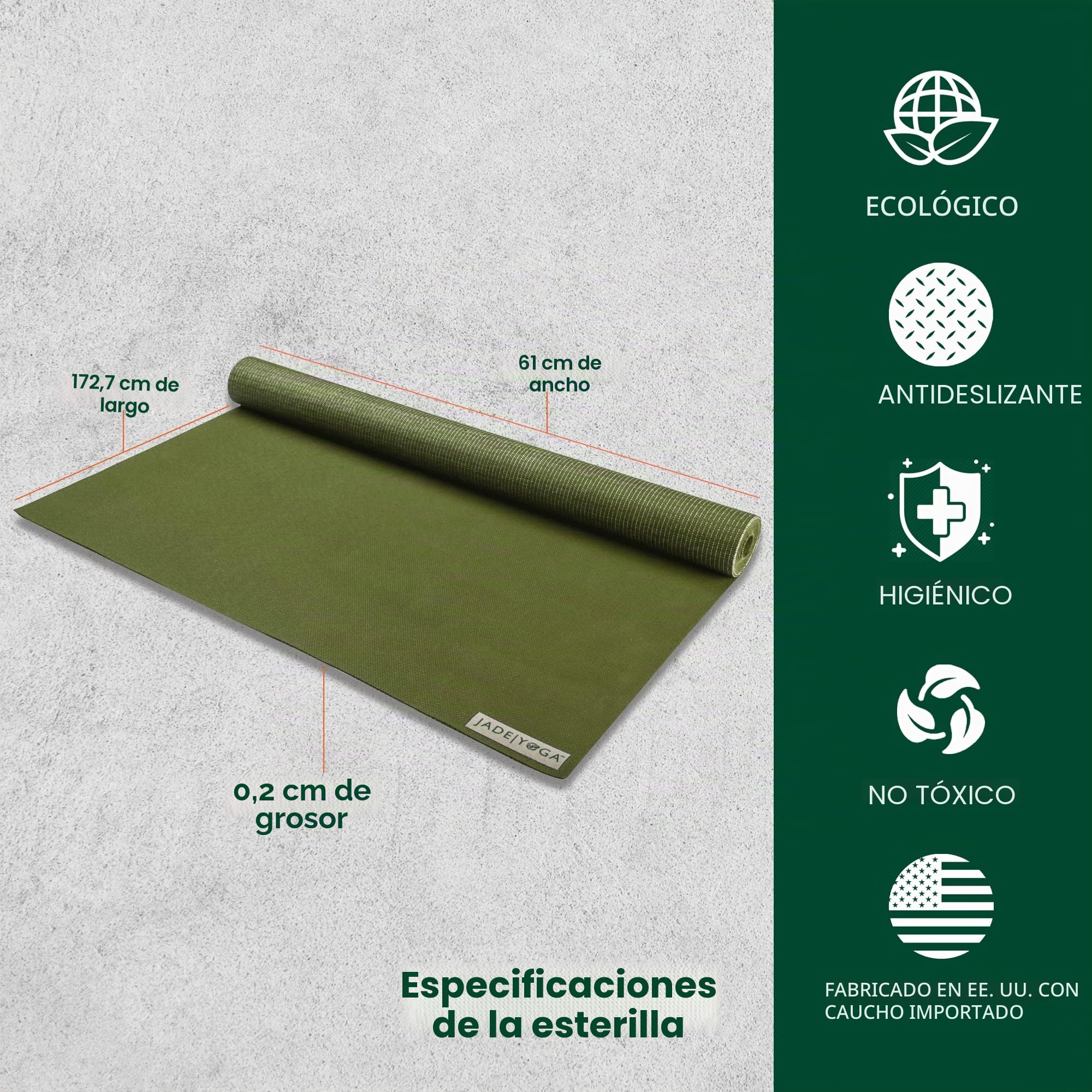 Jade Yoga Voyager - Esterilla de yoga (1,6 mm)